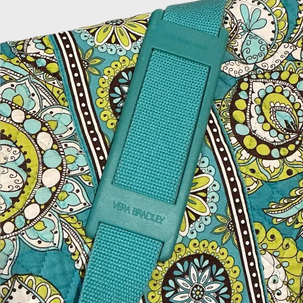 Vera Bradley Lindsay Crossbody Messenger Bag Peacock Quilted Floral
